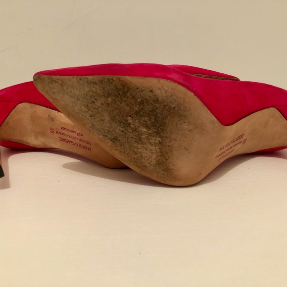 Manolo Blahnik BB Pumps Suede Pink - Picture 4 of 4